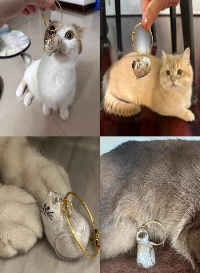 6Pcs Fur-Ever Loved Cat Hair Memorial Pendant, Cat Fur Keepsake Capsule Pendant, Cat Fur Keepsake Keychain, Pet Hair Storage Bottle, Cat Lover Collecting Gift - Image 2