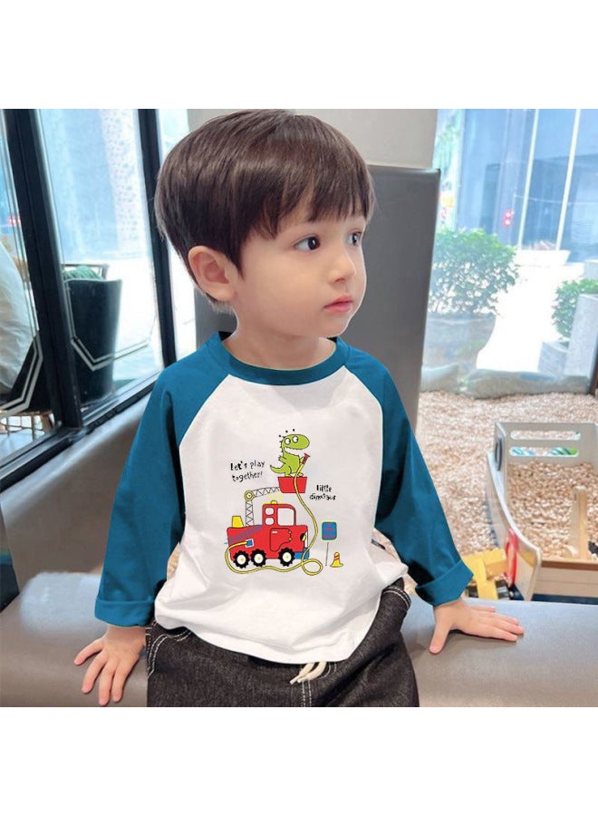 Children's Long-sleeved T-shirt Base Shirt Autumn And Winter New Boys' Cartoon Printed Top Girls' Baby Clothes Children's Clothing Trendy