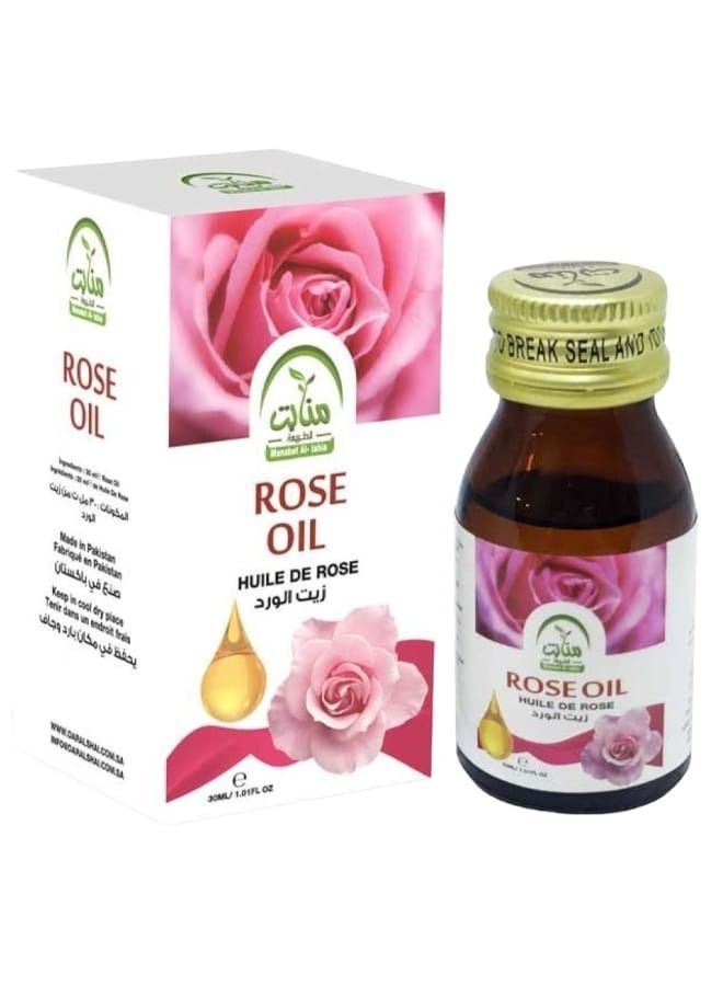 منابت الطبيعة زيت الورد 30 مل
