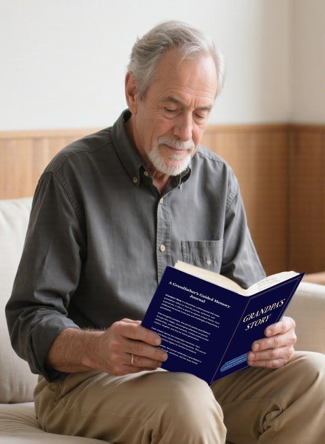 HouseBegan Grandpa's Story, Grandpa I Want to Know Your Life Story, A Grandfather's Guided Journal Keepsake Book for Grandpa to Fill out about His Life Journey, Grandparent Memory legacy Book, Sentimental Birthday, Father's Day Christmas Gifts for Grandpa - Image 5