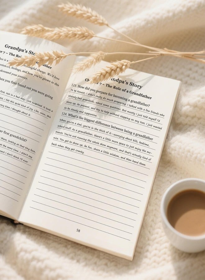 HouseBegan Grandpa's Story, Grandpa I Want to Know Your Life Story, A Grandfather's Guided Journal Keepsake Book for Grandpa to Fill out about His Life Journey, Grandparent Memory legacy Book, Sentimental Birthday, Father's Day Christmas Gifts for Grandpa - Image 3