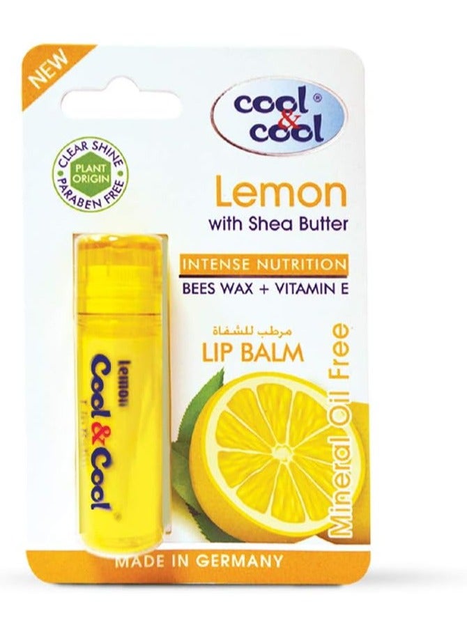 Cool & Cool Lemon Lip Balm with Shea Butter 4.6g - Image 1