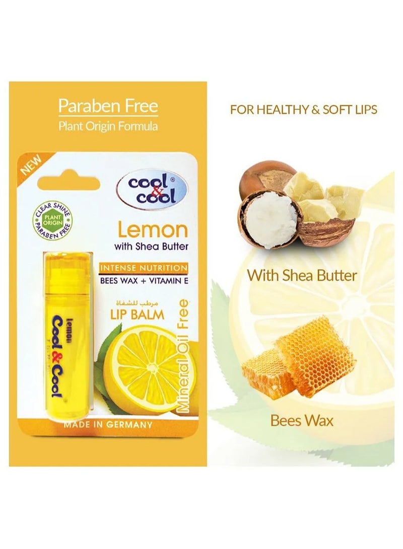 Cool & Cool Lemon Lip Balm with Shea Butter 4.6g - Image 2
