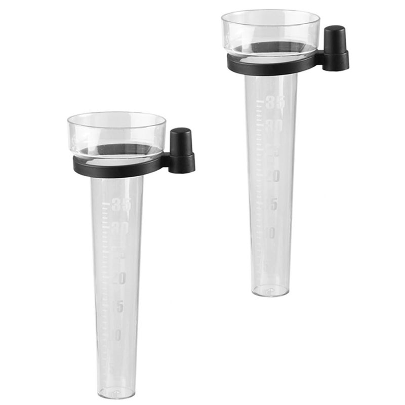 2 Plastic Rain Gauge Cups for Garden Lawn Weather Monitoring - Image 2
