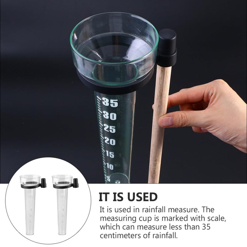 2 Plastic Rain Gauge Cups for Garden Lawn Weather Monitoring - Image 4