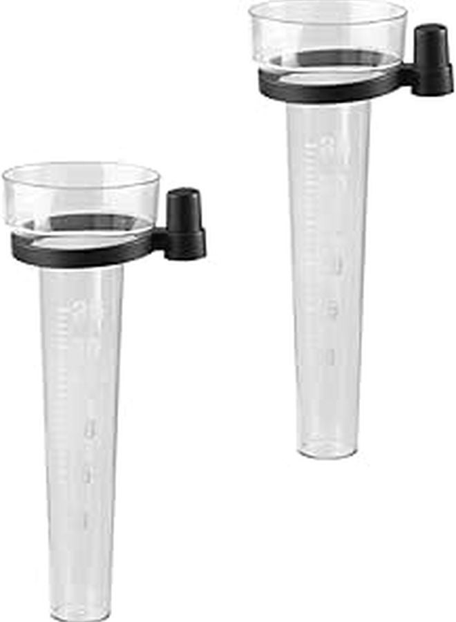 2 Plastic Rain Gauge Cups for Garden Lawn Weather Monitoring - Image 1