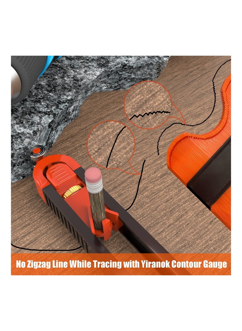 SYOSI Precise Contour Gauge, Outline Duplication Marking for Welding, Flooring, Tile, Carpet Laying, Contour Measuring Tool with Adjustable Lock, Gift for Carpenter, Construction, Woodworking  - Image 5