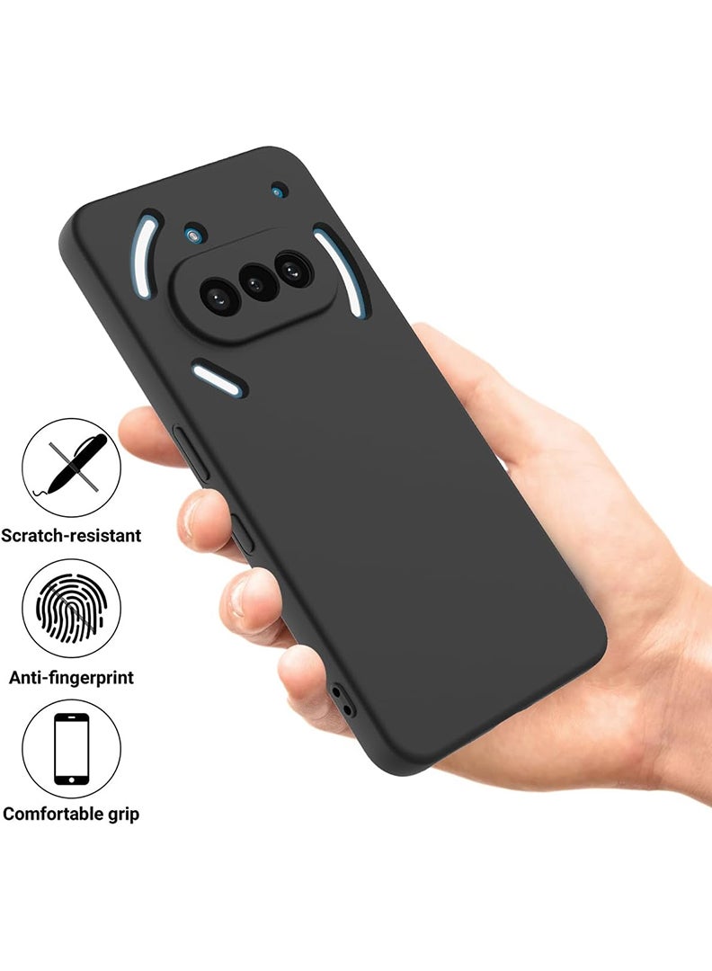 رفع القضية متوافق مع حافظة Nothing Phone 3a مقاس 6.77 بوصة، سيليكون سائل ناعم وممتاز [بطانة من الألياف الدقيقة المضادة للخدش] غطاء هاتف نحيف واقٍ مقاوم للصدمات لهاتف 3a 2025، أسود - Image 5