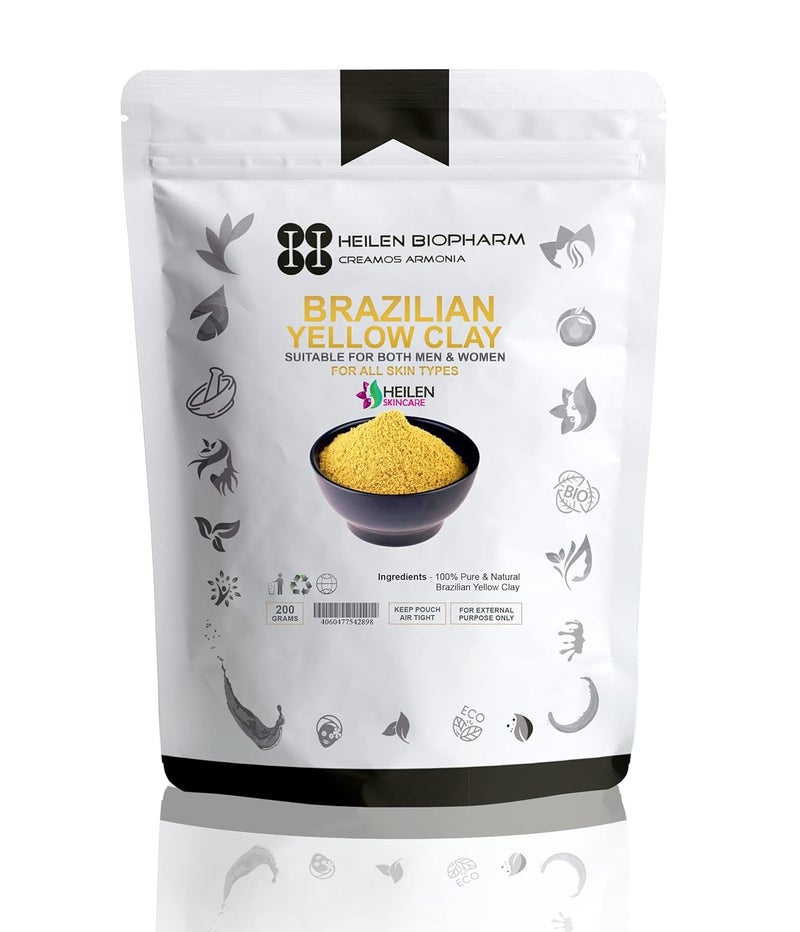Heilen Biopharm Heilen Biopharm Brazilian Yellow Clay Powder For Skin Improvement 200 g Pack of 1  - Image 1