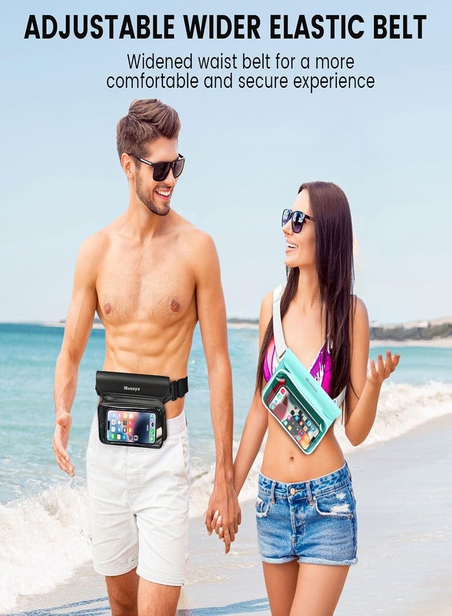 Niveaya IP68 Waterproof Fanny Pack - 2 Pack, Dry Bag Pouch, Phone Waterproof Waist Pouch Dry Bag, Beach, Kayaking, Swimming, Boat Essentials, for iPhone 16/15/14/13/12 Pro Max up to 9.5" - Image 4