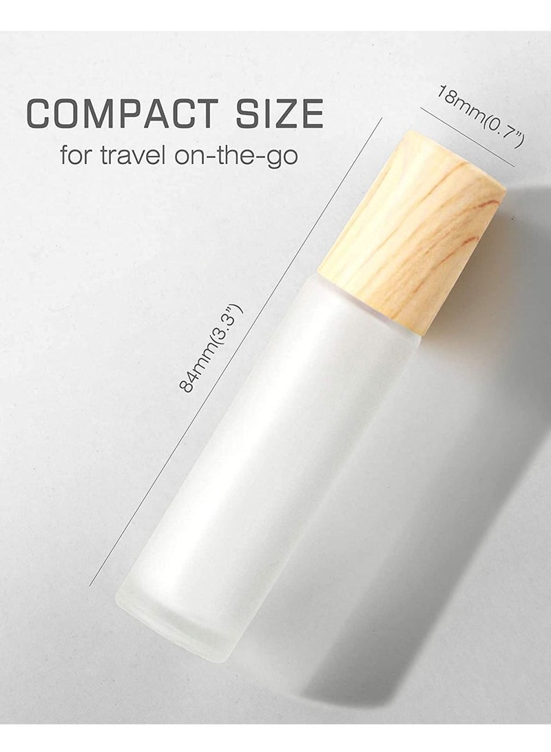 Essential Oil Roller Bottles, 10ml Roll on bottle with Stainless Steel Balls, 12 Pack Portable Refillable Clear Perfume Sample Bottles - Image 4