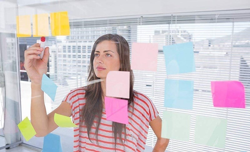SHUTTLE ART Transparent Sticky Notes - 50 Sheets Translucent Waterproof Colorful Clear Sticky Note Annotating Removable Self Adhesive Memo Message Reminder for Home Office School (Green Sticky Notes) - Image 3