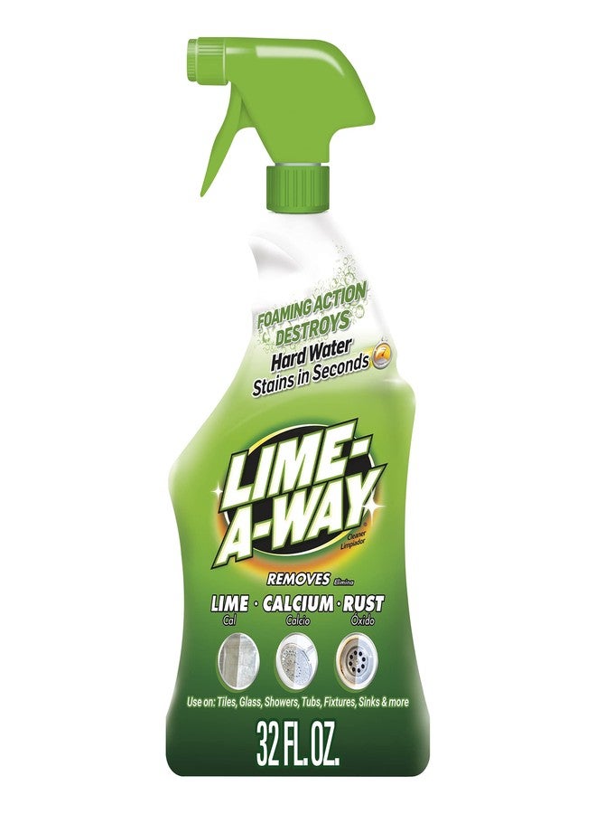 Lime-A-Way Bathroom Cleaner, 32 fl oz Bottle, Removes Lime Calcium Rust - Image 1