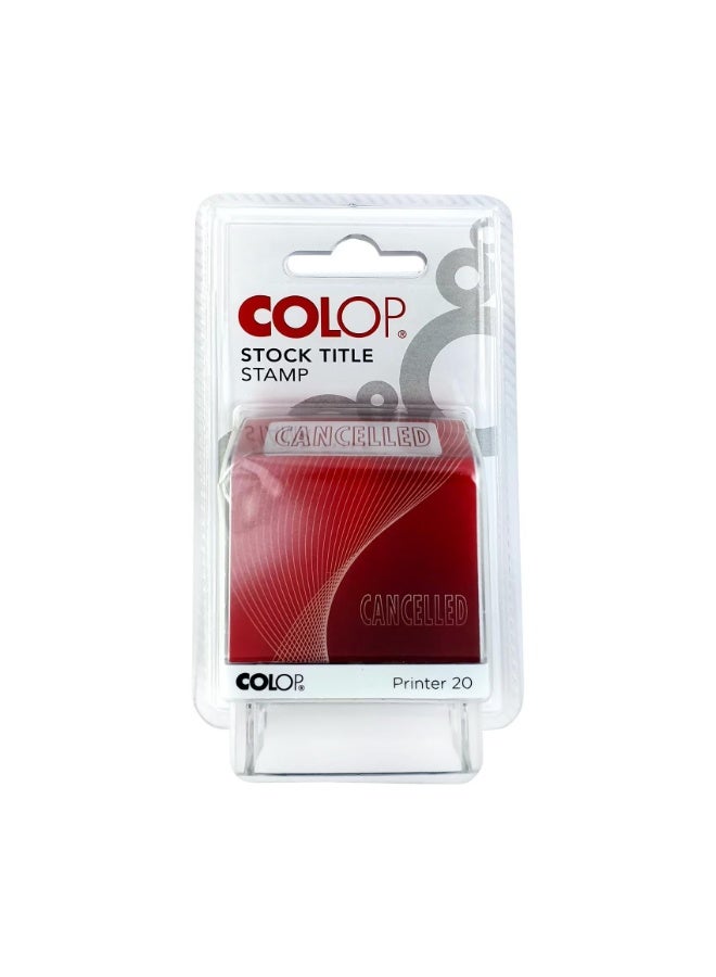 Colop Phrase Stamp 14X38Mm ''CANCELLED'' In A Blister - Image 1