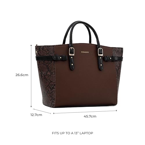 Miraggio Rosalind Tote Bag For Women With Adjustable & Detachable Strap | Fits Upto 13 Inch Laptop | Office Bag For Women Stylish - Image 3