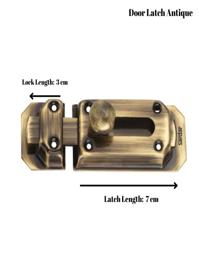 Sardar 4 inch Antique Stainless Steel Door Security Latch Lock|Tower Bolt| Door Latch| for Home/Bathroom/Kitchen/Office (1) - Image 2