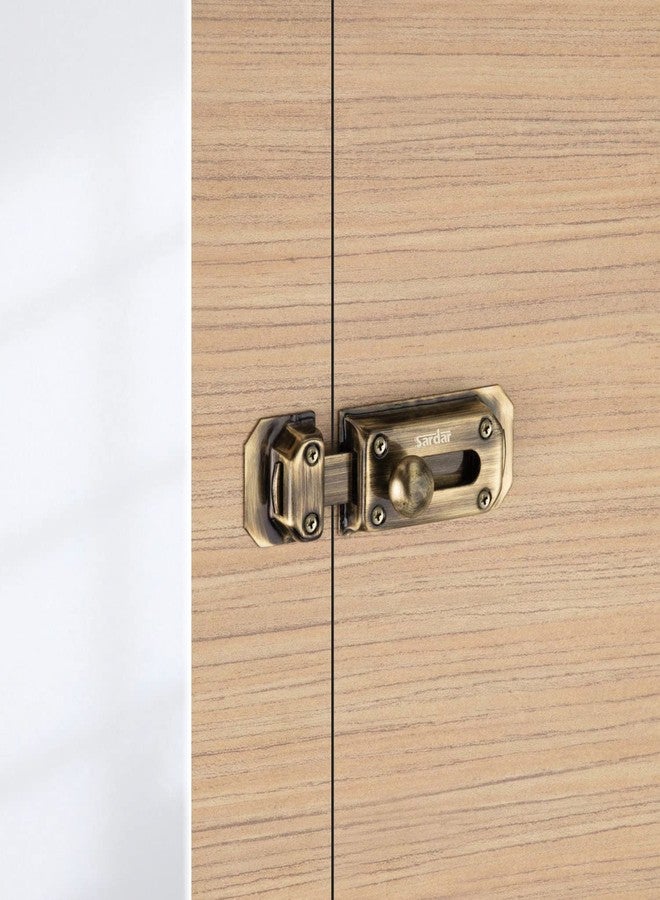 Sardar 4 inch Antique Stainless Steel Door Security Latch Lock|Tower Bolt| Door Latch| for Home/Bathroom/Kitchen/Office (1) - Image 1