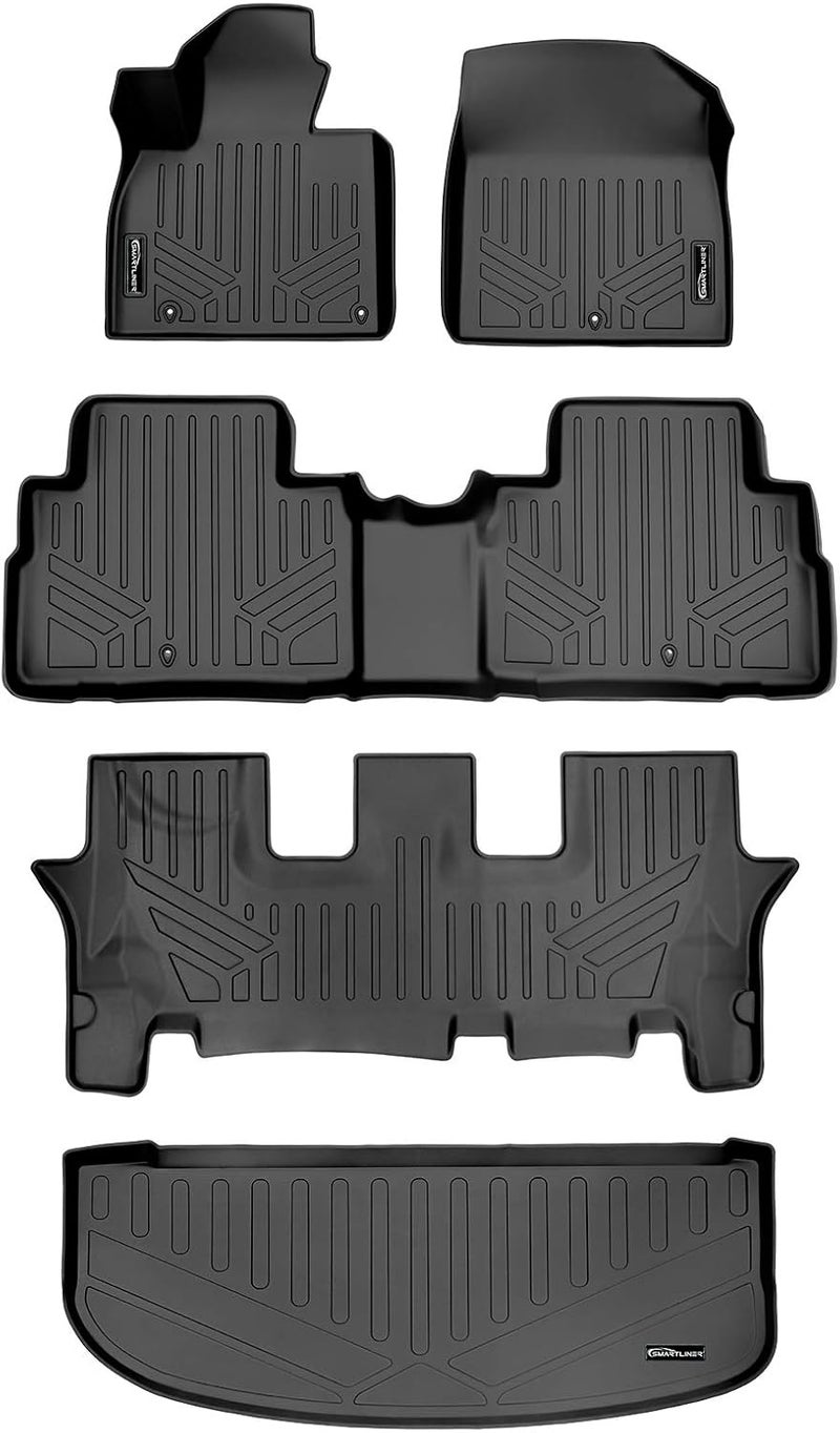 SMARTLINER Custom Floor Mats 3 Rows & Cargo Liner Set for 2020-2021 Kia Telluride - Image 1