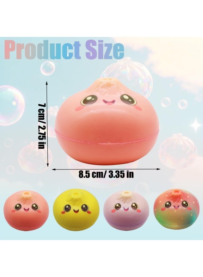 Meetion 2PCS Dumpling Toys Squishy, Slow Rising Squishy Squeeze Toys for Kids, Slow Rise Squishies Stress Relief Fidget Toy for Anxiety Relief Party Favors Classroom Prizes - Image 2