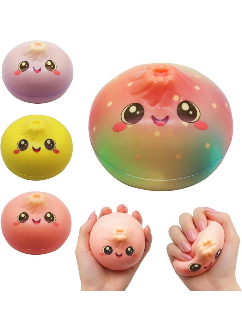 Meetion 2PCS Dumpling Toys Squishy, Slow Rising Squishy Squeeze Toys for Kids, Slow Rise Squishies Stress Relief Fidget Toy for Anxiety Relief Party Favors Classroom Prizes - Image 1