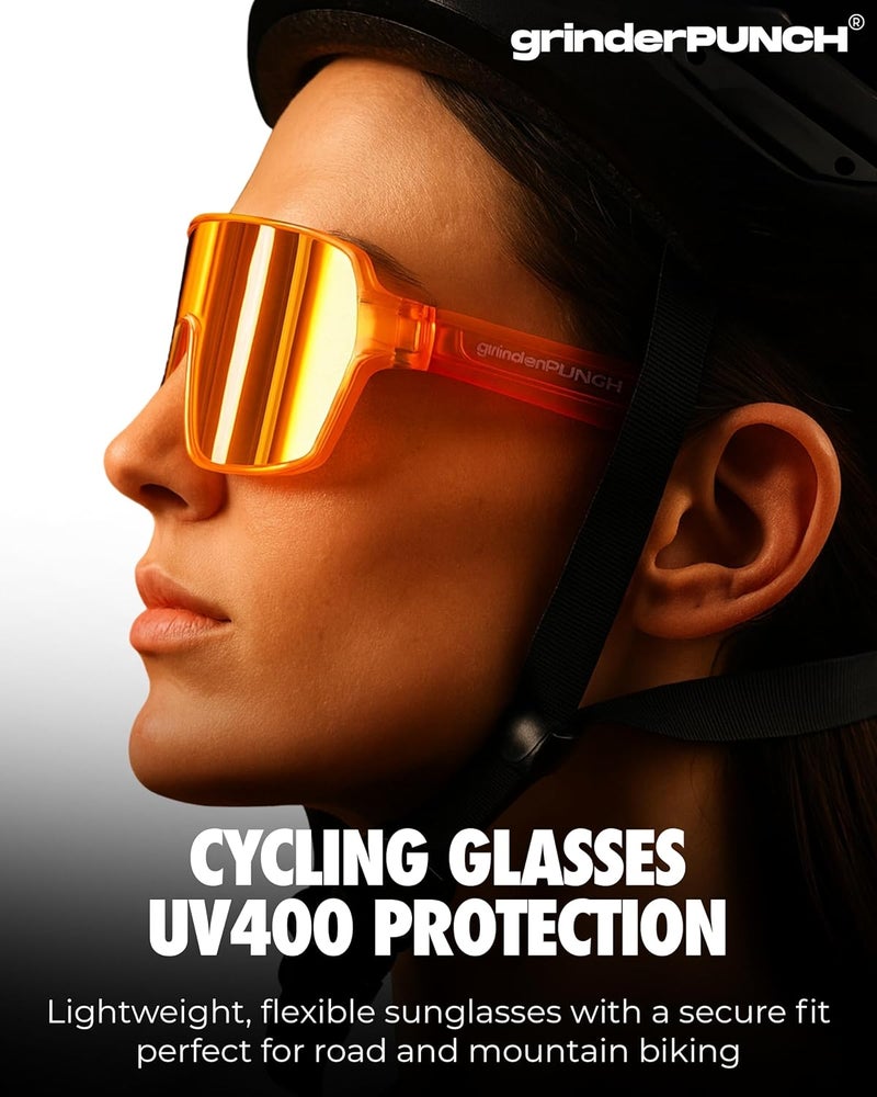 grinderPUNCH Modern look XL Baseball, Pickleball, Running, Hiking & Cycling Polarized Sport Sunglasses for Men & Women with UV Protection Water rust proof - Image 3