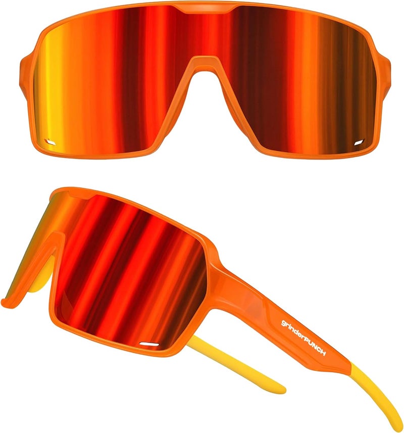 grinderPUNCH Modern look XL Baseball, Pickleball, Running, Hiking & Cycling Polarized Sport Sunglasses for Men & Women with UV Protection Water rust proof - Image 1