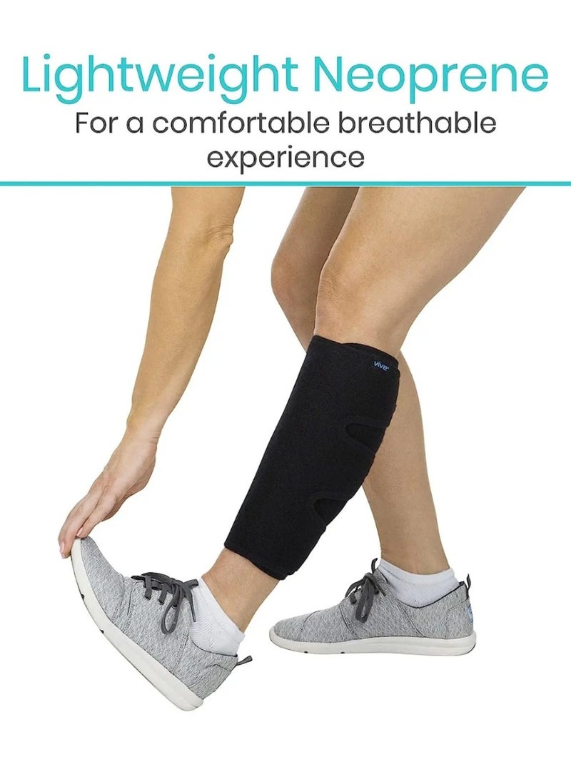 FDTY دعامة الساق - دعامة قابلة للتعديل للساق - ضمادة ضغط للساق السفلية تزيد الدوران وتقلل تورم العضلات - غطاء الساق للرجال والنساء (أسود) - Image 4