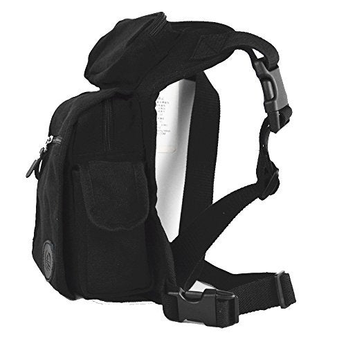 Hebetag Canvas Drop Leg Bag Outdoor Travel Waist Pack Thigh Bag for Men Women Tactical Military Motorcycle Bike Multi-pocket Drop Leg Bags Pouch - Image 3