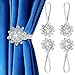 AULEEP Magnetic Curtain Tiebacks, 4 Pack Magnetic Decorative Drapes Curtain Clips Buckle, Flower Curtain Tie Back, - Image 2