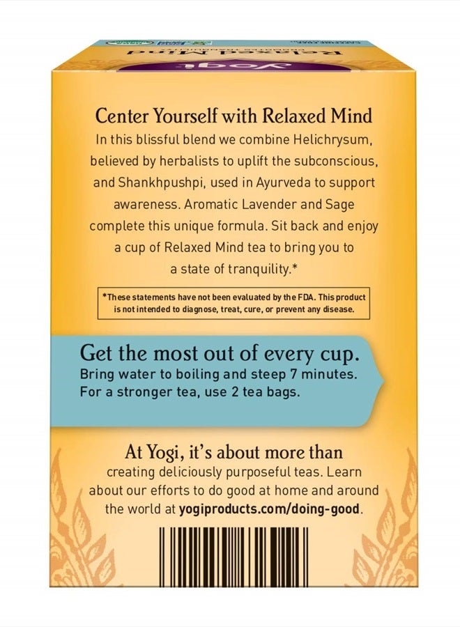YOGI Relaxed Mind Tea - 16 Tea Bags - Image 3