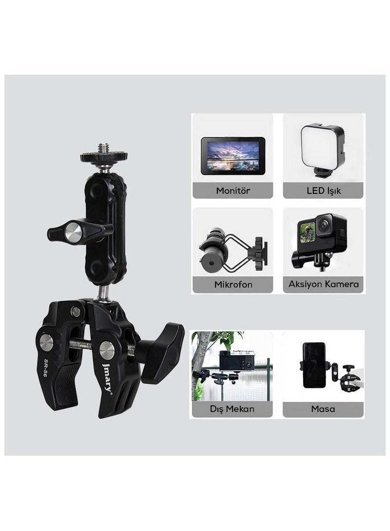 Jmary Sr-56 Super Clamp For Mobile Gopro And Camera - Image 3