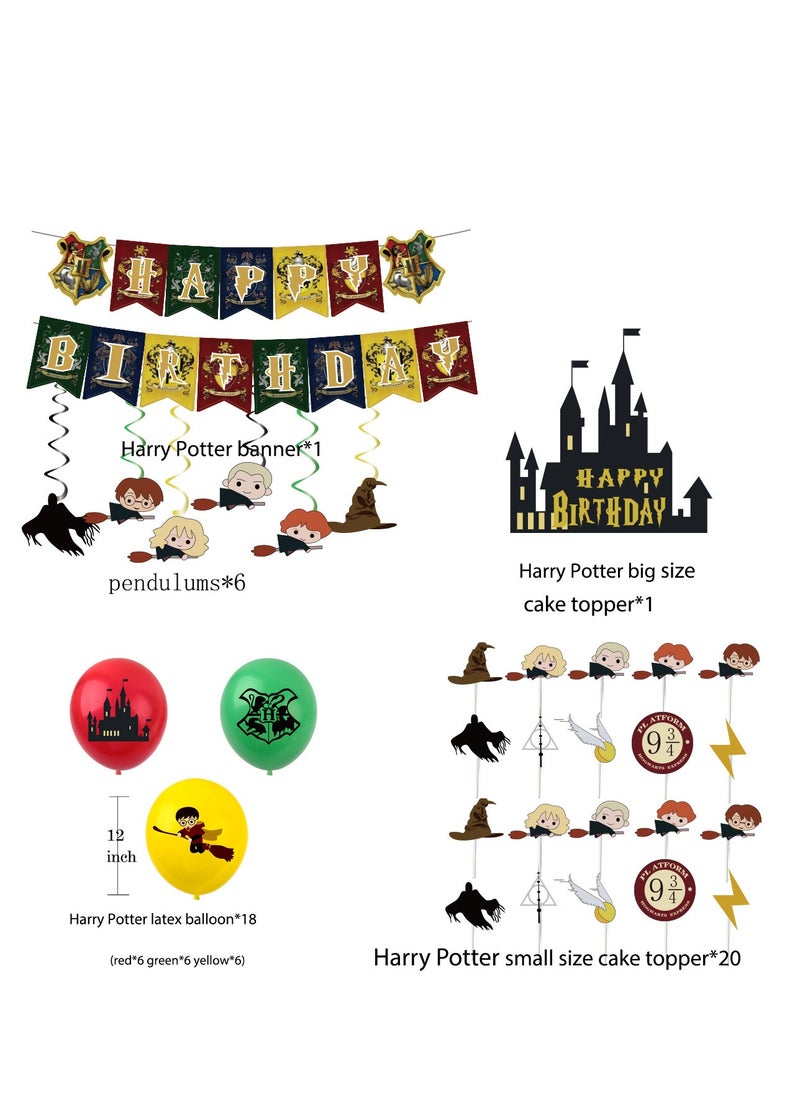 xppier 45 Pieces Harry Potter Theme Birthday Decorations for Children's Birthday Supplies  - Image 4