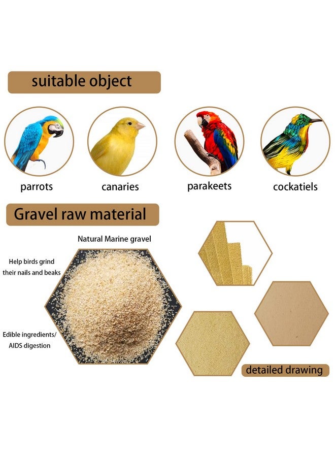 Hamiledyi Hamiledyi Bird Gravel Paper, Special Sea Sand Liner for Page, Parrot Cage Gravel Paper Mat, 17x11 Inch Disposable Cushion Pads for Bird Parakeet Budgie 32PCS - Image 4