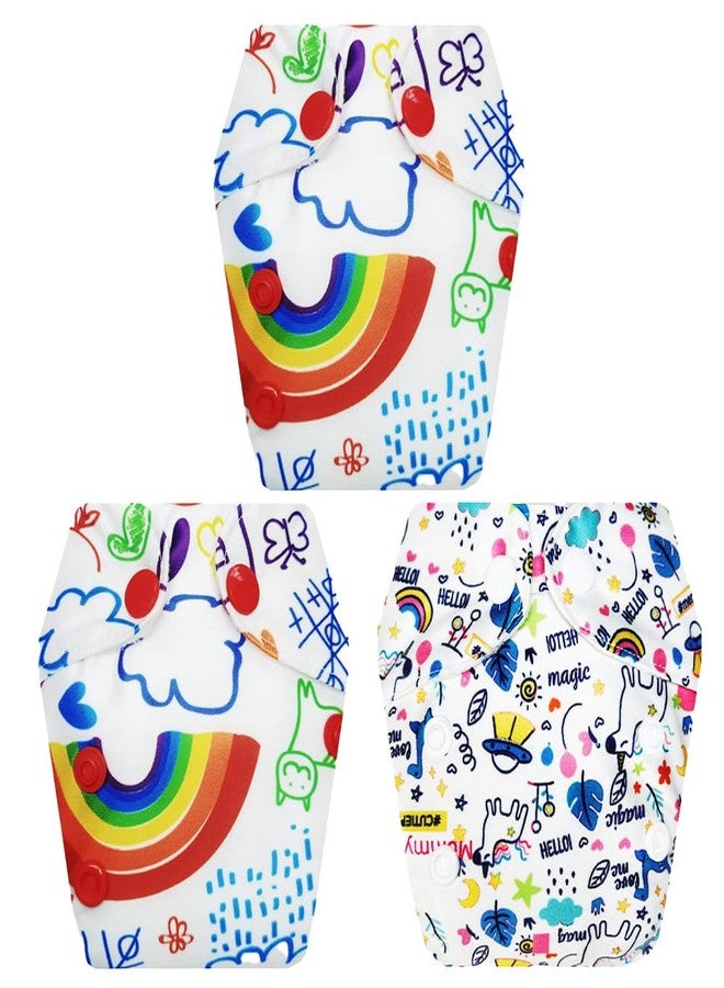 Dumbledo Premium Newborn Cloth Diaper with Integrated Soaker (Pack of 3) | Snug Fit | Leakproof | Travel Friendly | Perfect for Indian Summers | 0 - 4 Months | Unisex Baby - Image 1