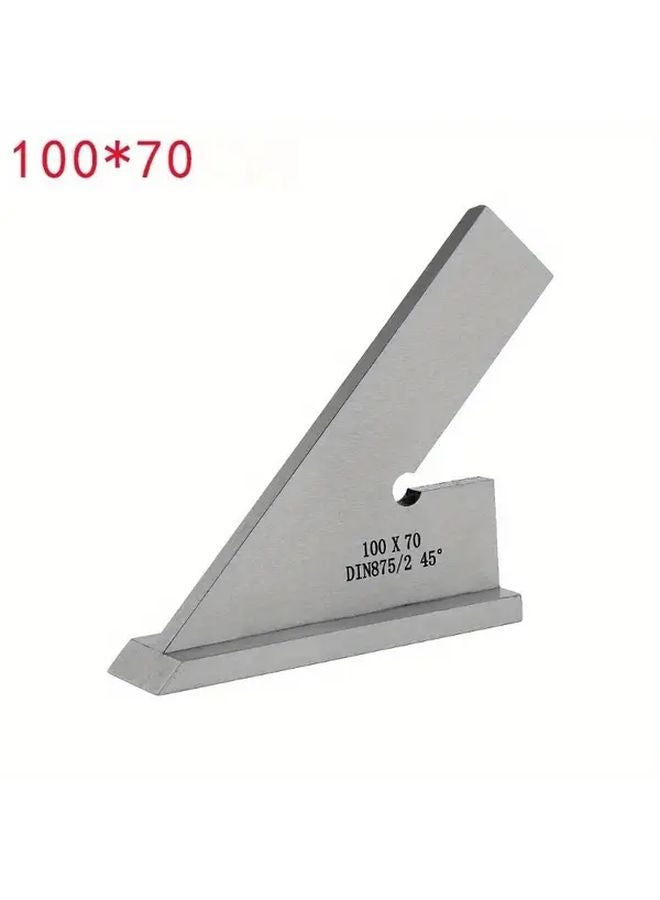 45 Degree Angle Ruler 100X70 Multifunctional Precision Measuring Tool for Carpentry Engineering DIY - Image 1