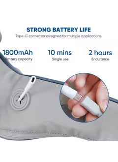 Prime by javauadan Back and Neck Massager with Heat Electric Massage 3D Deep Tissue Kneading Massages Silicone Massage Head Two Ways to wear for Muscle Pain Relief  - Image 4