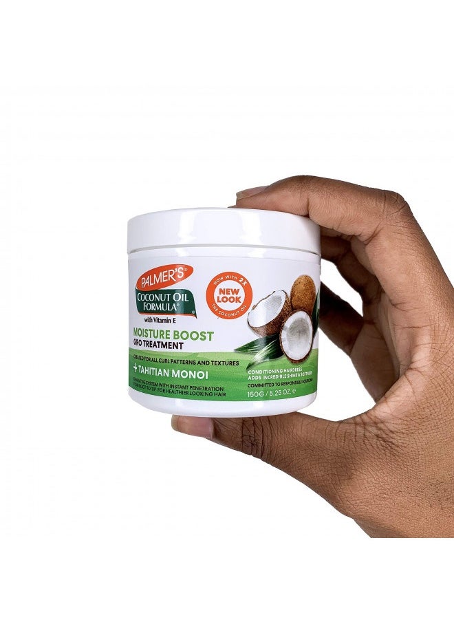 PALMER'S Palmer's Coconut Oil Formula Moisture Gro Hairdress Hair Cream, Restorative Leave In Conditioner to Minimize Breakage and Add Shine, 5.25 Ounce Jar  - Image 1