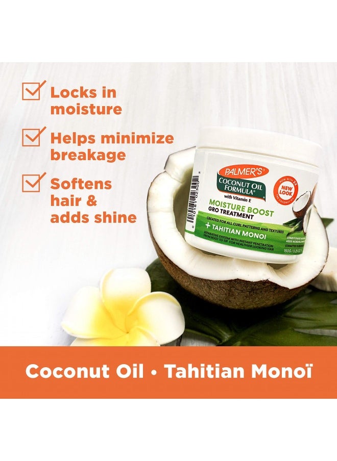 PALMER'S Palmer's Coconut Oil Formula Moisture Gro Hairdress Hair Cream, Restorative Leave In Conditioner to Minimize Breakage and Add Shine, 5.25 Ounce Jar  - Image 3