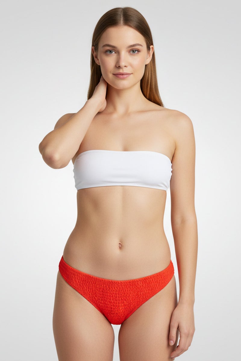 Billabong Women Plain Bikini Bottom, Orange - Image 1