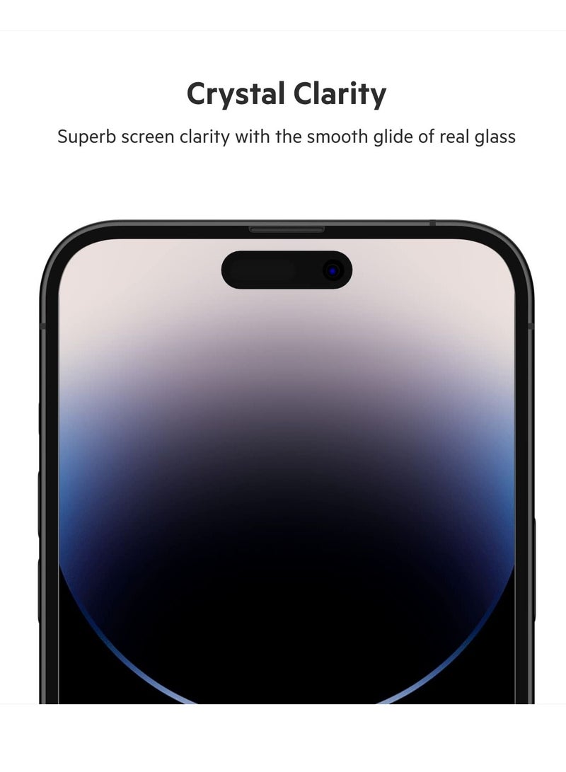 BORTONY Screen Protector Compatible with 14 Pro Max 6.7" Tempered Glass 9H Hardness [HD Clear] [Anti-Scratch] [Bubble Free] For Apple iPhone 14 Pro Max - Image 4