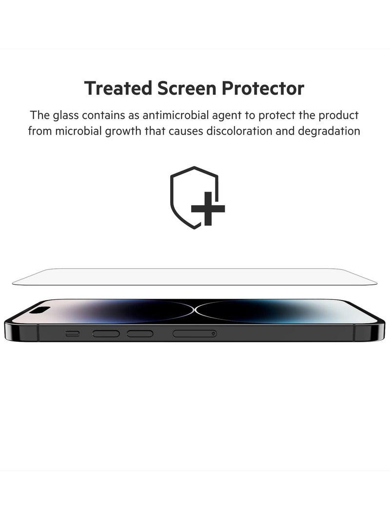 BORTONY Screen Protector Compatible with 14 Pro Max 6.7" Tempered Glass 9H Hardness [HD Clear] [Anti-Scratch] [Bubble Free] For Apple iPhone 14 Pro Max - Image 5