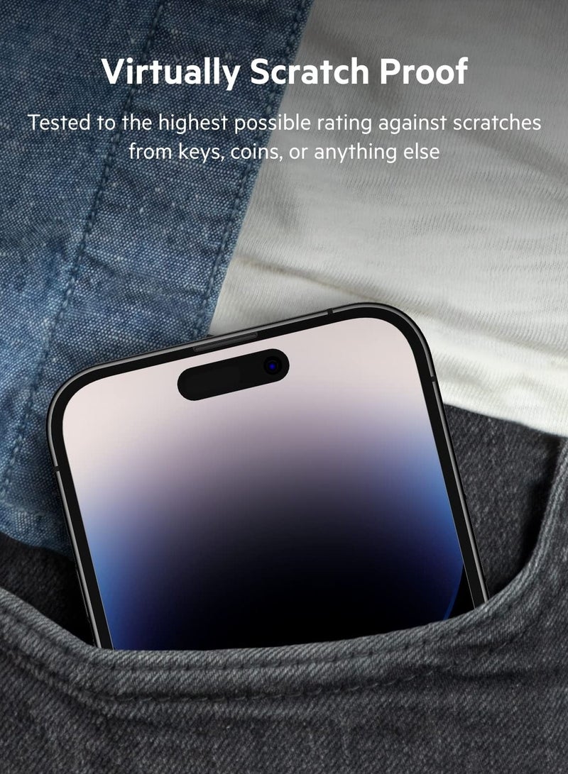 BORTONY Screen Protector Compatible with 14 Pro Max 6.7" Tempered Glass 9H Hardness [HD Clear] [Anti-Scratch] [Bubble Free] For Apple iPhone 14 Pro Max - Image 2