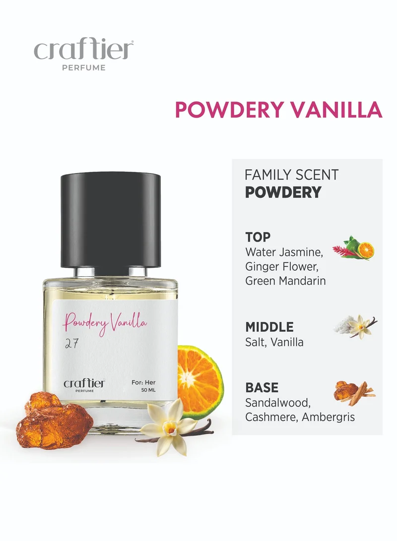 Craftier Perfume Inspired-Olympea POWDERY VANILLA - Inspired of-OLYMPEA, Eau De Parfum for Women - 50ml, Long Lasting Powdery Fragrance Upto 24 Hrs, Travel Size Women's Perfume for Women | Best Price UAE