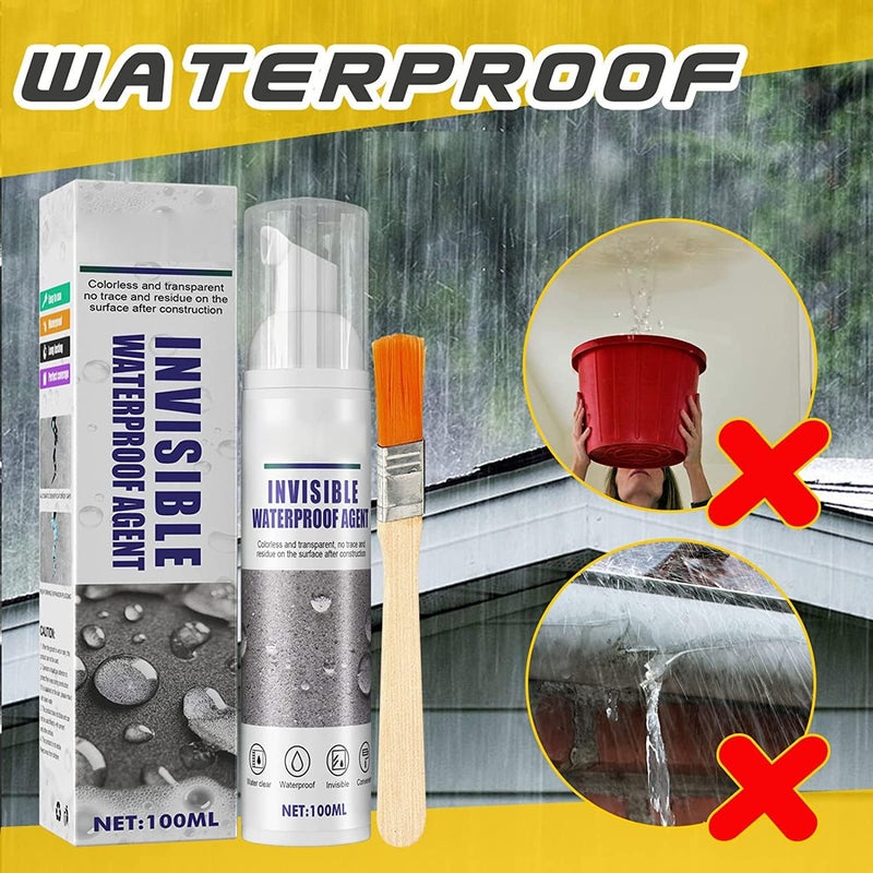 ويوبلز مانع تسرب فائق الخفة ومقاوم للماء، بخاخ مانع للتسرب، مانع تسرب عازل مقاوم للماء مع فرشاة، مانع تسرب سهل وسريع لإصلاح الفجوات وسد الوصلات والفجوات والتسريبات (قطعة واحدة) - Image 5
