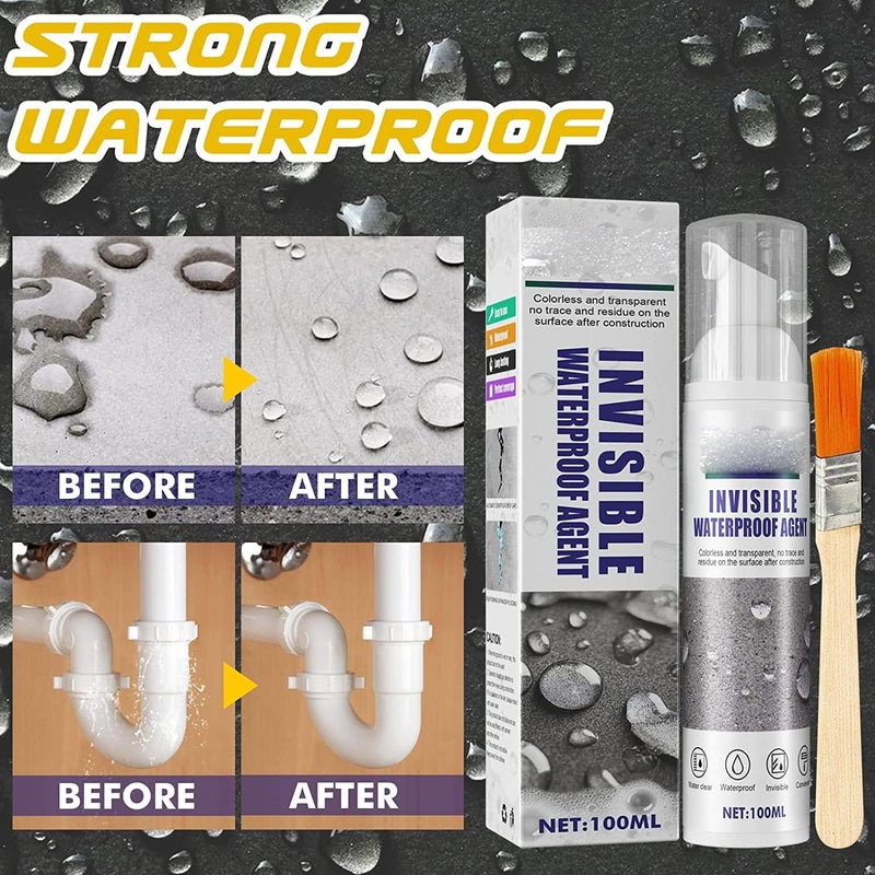 ويوبلز مانع تسرب فائق الخفة ومقاوم للماء، بخاخ مانع للتسرب، مانع تسرب عازل مقاوم للماء مع فرشاة، مانع تسرب سهل وسريع لإصلاح الفجوات وسد الوصلات والفجوات والتسريبات (قطعة واحدة) - Image 3