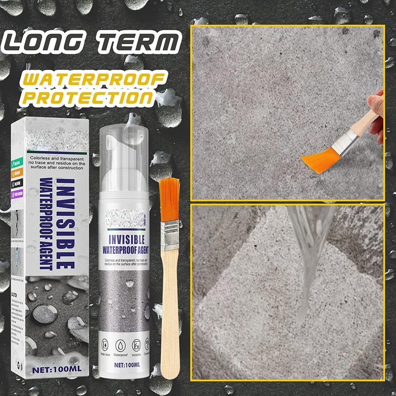 ويوبلز مانع تسرب فائق الخفة ومقاوم للماء، بخاخ مانع للتسرب، مانع تسرب عازل مقاوم للماء مع فرشاة، مانع تسرب سهل وسريع لإصلاح الفجوات وسد الوصلات والفجوات والتسريبات (قطعة واحدة) - Image 2