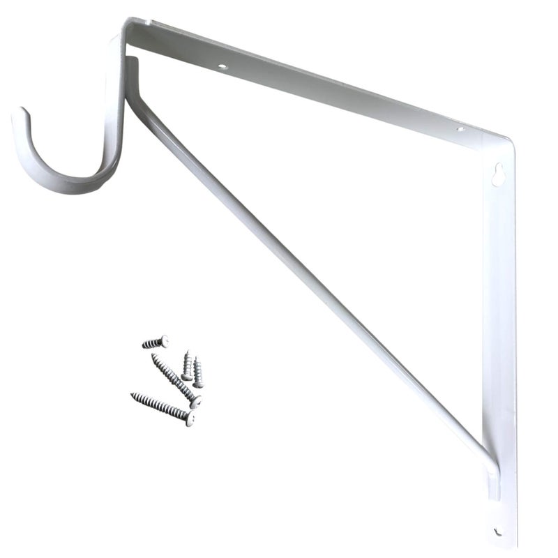 Welded HEAVY DUTY Closet Rod  Shelf Support Bracket  White