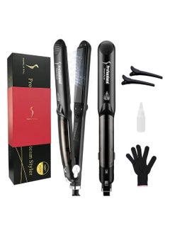 PROFESSIONAL Flat Steam Iron Hair Straightener Professional Ceramic Vapor with Argan Oil Infusion straightening Hair Flat Iron Steampod  - Image 1