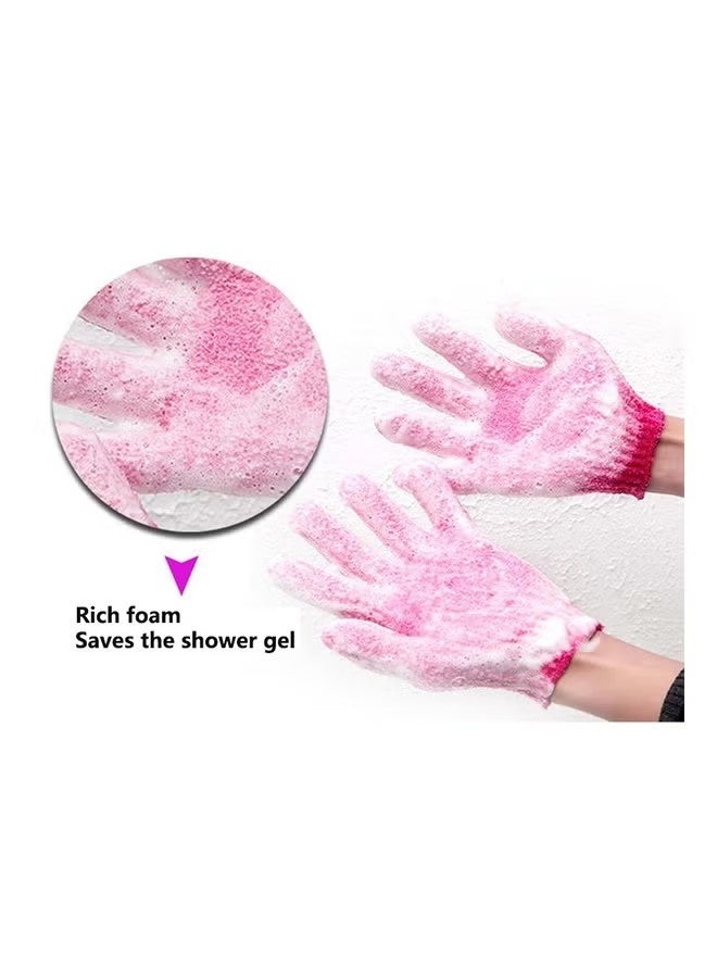  FS 1 Pair Bath Gloves for Shower Natural Loofah Exfoliating Wash Gloves for Body and Face, Dead Skin Remover, Double Sided Microfiber Shower Body Gloves for Adults and Kids - Image 4