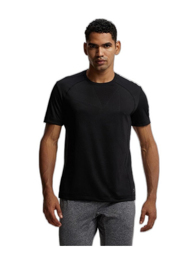 JOCKEY - Jockey Men's Regular Fit Round Neck Half Sleeved T-Shirt with Breathable Mesh & Light Weight Microfibre Fabric MV15_Black_L - Image 1